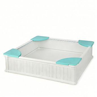 Outdoor Kids Sandbox With Cover and Seats Large HDPE Sand Box