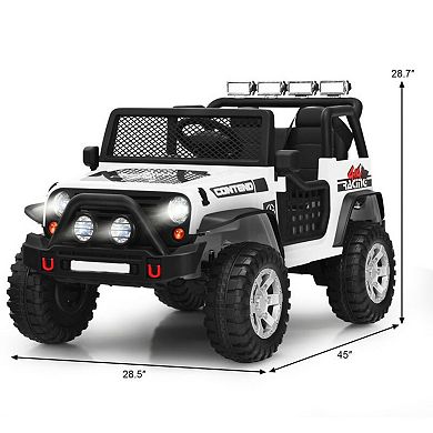 12V Kids Ride On Truck With Remote Control LED Lights And Music