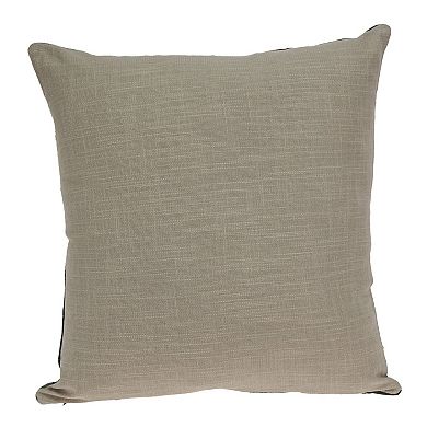 HomeRoots 20" Mustard Yellow and Black Cotton Throw Pillow