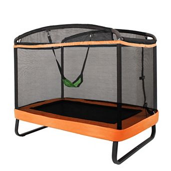 6 Ft Kids Trampoline with Swing and Safety Enclosure