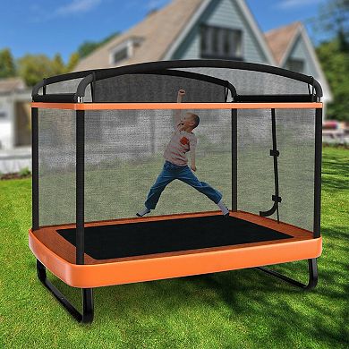6 Ft Kids Trampoline with Swing and Safety Enclosure