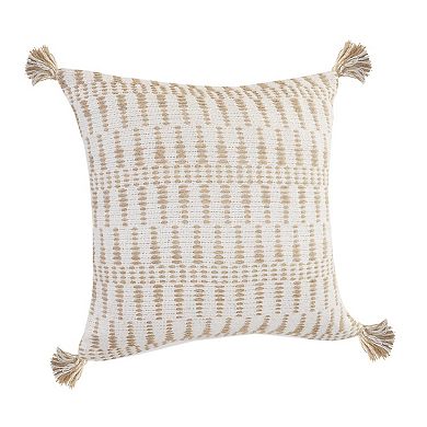 HomeRoots 20" Ivory Throw Pillow