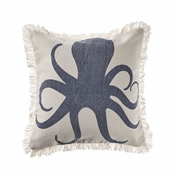 HomeRoots 18" Cream Throw Pillow