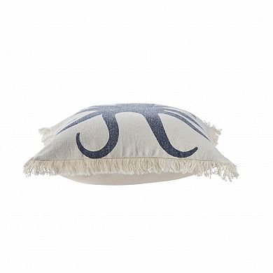 HomeRoots 18" Cream Throw Pillow