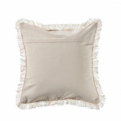 HomeRoots 18" Cream Throw Pillow