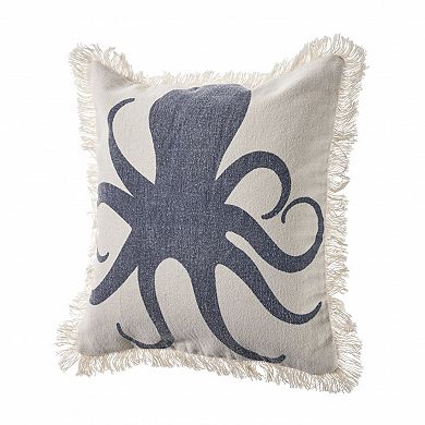 HomeRoots 18" Cream Throw Pillow