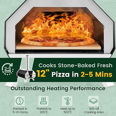 Outdoor Pizza Oven Wood Fired Portable Pizza Oven With Pizza Stone