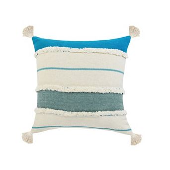 HomeRoots 20" Turquoise Throw Pillow