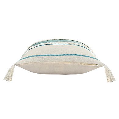 HomeRoots 20" Turquoise Throw Pillow
