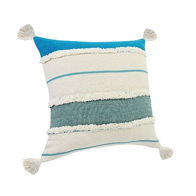HomeRoots 20" Turquoise Throw Pillow