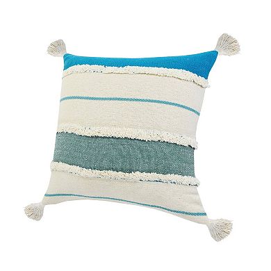 HomeRoots 20" Turquoise Throw Pillow