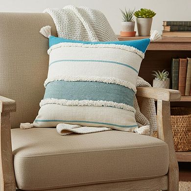HomeRoots 20" Turquoise Throw Pillow