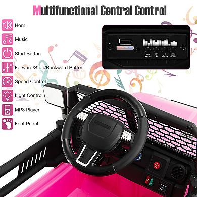 12V Kids Ride On Truck with Parent Remote Control and Headlights