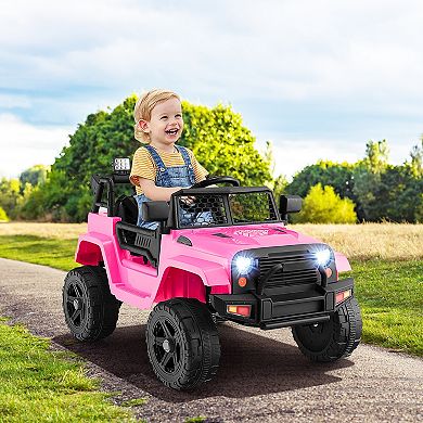 12V Kids Ride On Truck with Parent Remote Control and Headlights