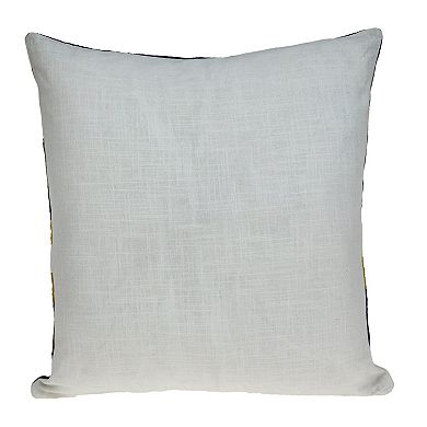 HomeRoots 20" Blue and White Cotton Throw Pillow