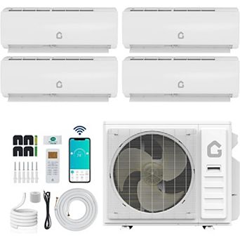 4 Zone Mini Split, 35000 BTU ODU Mini Split Ac/Heating System
