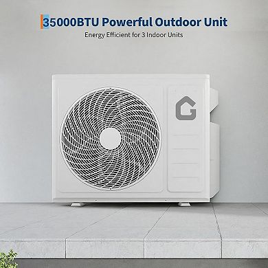 Dual Zone Mini Split, 20000 BTU ODU Mini Split Ac/Heating System