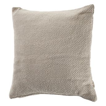 HomeRoots 18" Cream Cotton Throw Pillow
