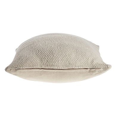 HomeRoots 18" Cream Cotton Throw Pillow