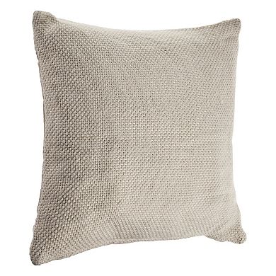 HomeRoots 18" Cream Cotton Throw Pillow