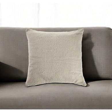 HomeRoots 18" Cream Cotton Throw Pillow