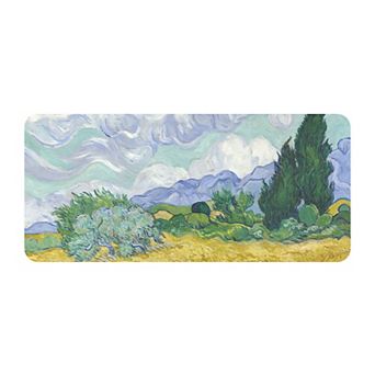 Gaming Mouse Pad Large Desk Mat with Impressionist Art Print for Keyboard Laptop and Office
