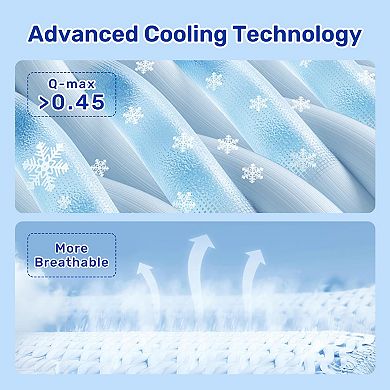 Unikome Ultra-cool Reversible Cooling Blanket for Hot Sleepers Oversize Blanket Silky Touch