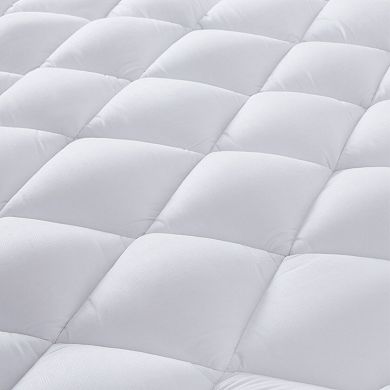 Unikome Waterproof Diamond-Quilted Ultra Plush Mattress Pad with Deep Pocket