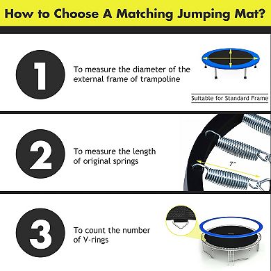 16-Foot High-Elastic PP Trampoline Jumping Mat