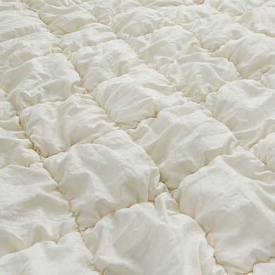 Unikome Marshmallow Comforter Set - Modern Style Pintuck Comforter, All-Season Comfort