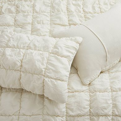 Unikome Marshmallow Comforter Set - Modern Style Pintuck Comforter, All-Season Comfort