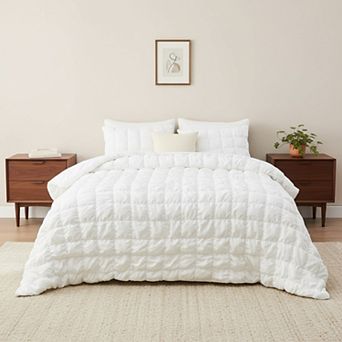 Unikome Pinch Pleat Comforter Set - Modern Style Pintuck Comforter, Ultra Soft All-Season Comfort