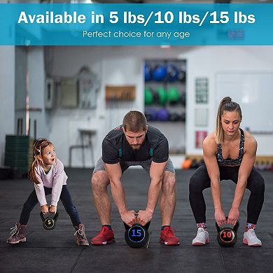 3-Piece Kettlebell Weight Set (5, 10, 15 LBS)
