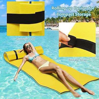 Floating Foam Water Mat with Headrest for Pool Lake and Beach 83 Inch