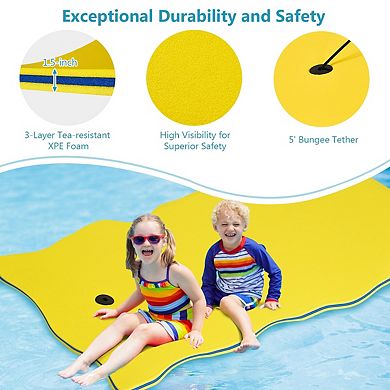 Floating Foam Water Mat with Headrest for Pool Lake and Beach 83 Inch