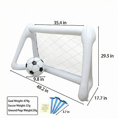 Inflatable Soccer Goal with Net Portable Backyard Lawn and Park Play