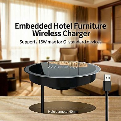 Wireless Charging Pad with USB Cable Fast Charging Compatible with Qi Enabled Devices