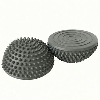 2 pc Half Balance Ball Trainer with Textured Grip Surface for Stability Core Strength