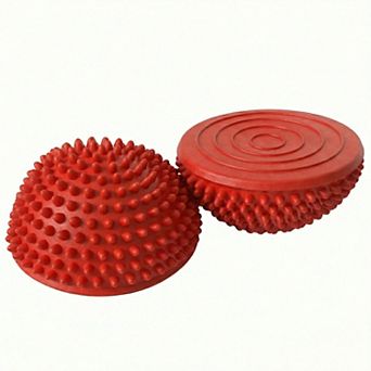 2 pc Half Balance Ball Trainer with Textured Grip Surface for Stability Core Strength