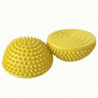 2 pc Half Balance Ball Trainer with Textured Grip Surface for Stability Core Strength