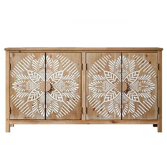 60" Wood Storage Cabinet with 4 Doors