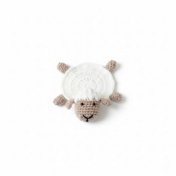 Handcrafted Crochet Turtle Coaster with Knit Animal Design