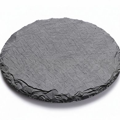 Natural Slate Stone Coaster Set Assorted Round Square Heart Shapes