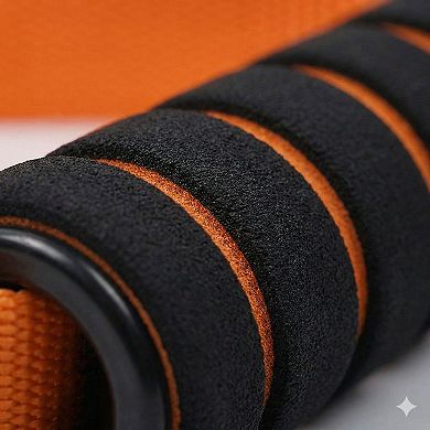 Resistance Band Handle Grip with Metal D Ring Attachment