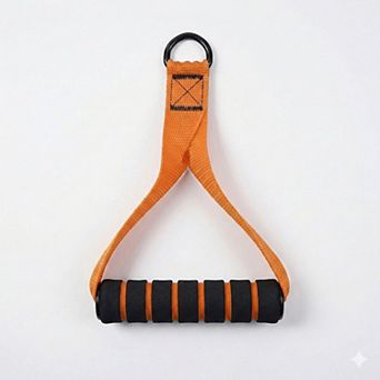Resistance Band Handle Grip with Metal D Ring Attachment