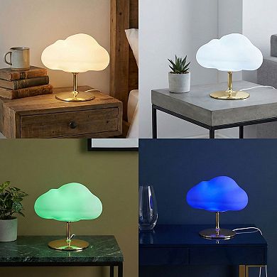 Cloud-Shaped Ultrasonic Humidifier with Warm LED Light and Mist Function