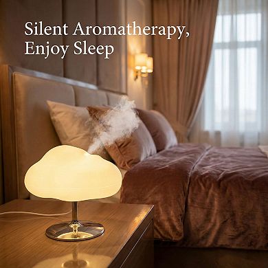 Cloud-Shaped Ultrasonic Humidifier with Warm LED Light and Mist Function
