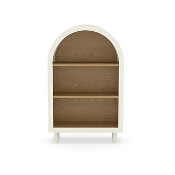 Arched 3 tier Storage Cabinet Small Bookcase with 3 Shelves