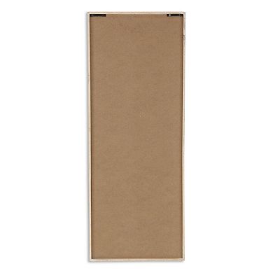 HomeRoots 32" X 12" Natural White And Lavender Floral Wood Framed Art