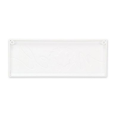 HomeRoots 7" X 19" White and Red Christmas Noel Metal Wall Decor